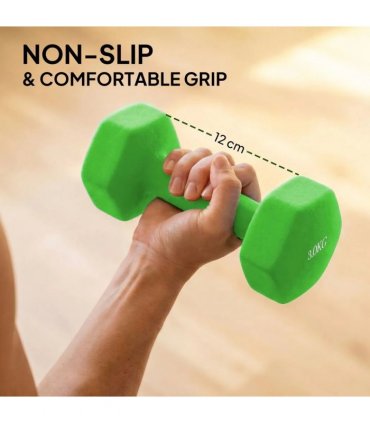 SPORTNOW Hex Dumbbells Set with Dumbbell Rack, Hand Weights for Strength Training Weight Lifting,  2 x 1kg, 2 x 2kg, 2 x 3kg