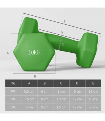 SPORTNOW Hex Dumbbells Set with Dumbbell Rack, Hand Weights for Strength Training Weight Lifting, 2 x 1kg, 2 x 3kg, 2 x 5kg