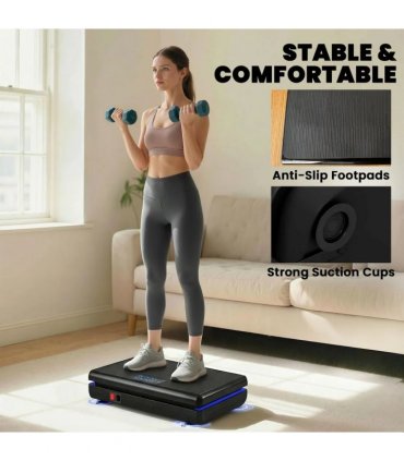 SPORTNOW Vibration Plate Exercise Machine with 120 Speed Levels, 5 Programs, Quiet Vibrating Plate with Resistance Bands