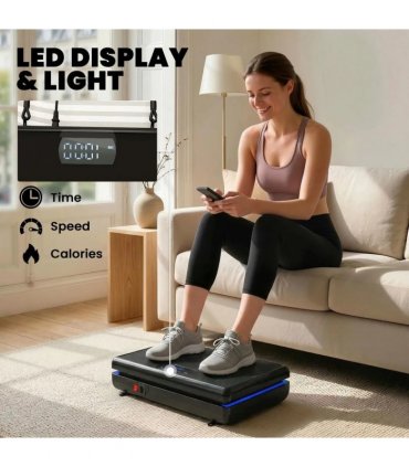 SPORTNOW Vibration Plate Exercise Machine with 120 Speed Levels, 5 Programs, Quiet Vibrating Plate with Resistance Bands