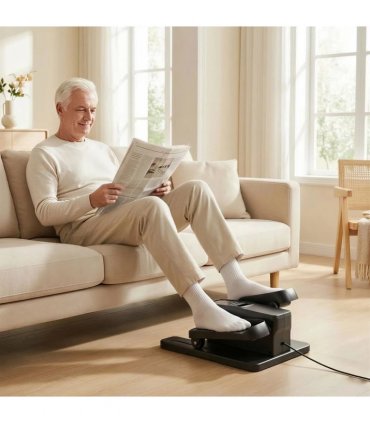 SPORTNOW Under Desk Elliptical Machine with Manual & Auto Modes, 12 Adjustable Speed, Remote Control & LED Monitor for Home