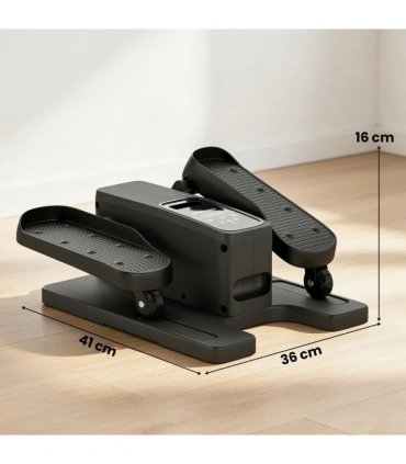SPORTNOW Under Desk Elliptical Machine with Manual & Auto Modes, 12 Adjustable Speed, Remote Control & LED Monitor for Home