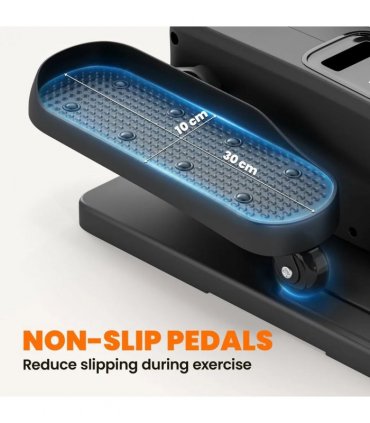 SPORTNOW Under Desk Elliptical Machine with Manual & Auto Modes, 12 Adjustable Speed, Remote Control & LED Monitor for Home