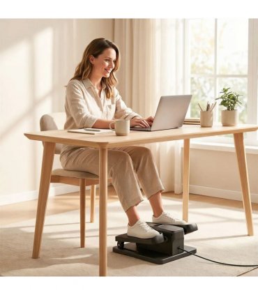 SPORTNOW Under Desk Elliptical Machine with Manual & Auto Modes, 12 Adjustable Speed, Remote Control & LED Monitor for Home