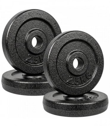 SPORTNOW Weight Plates Set, 1"/2.5cm Weight Disc Pair, 4 x 2.5kg Metal Dumbbell/Barbell Plates for Home Gym