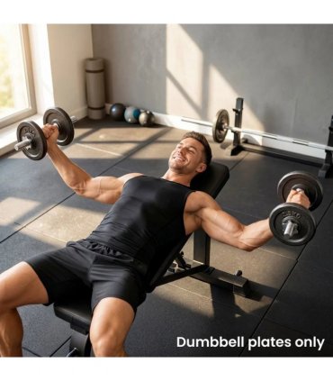 SPORTNOW Weight Plates Set, 1"/2.5cm Weight Disc Pair, 4 x 2.5kg Metal Dumbbell/Barbell Plates for Home Gym