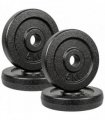 SPORTNOW Weight Plates Set, 1"/2.5cm Weight Disc Pair, 4 x 5kg Metal Dumbbell/Barbell Plates for Home Gym