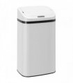 HOMCOM 48L Stainless Steel Sensor Bin - White