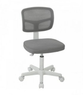 Vinsetto Small Office Chair without Arms, Ergonomic Swivel Mesh Desk Chair with Curved Back, Dark Grey