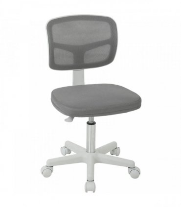 Vinsetto Small Office Chair without Arms, Ergonomic Swivel Mesh Desk Chair with Curved Back, Dark Grey