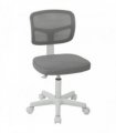 Vinsetto Small Office Chair without Arms, Ergonomic Swivel Mesh Desk Chair with Curved Back, Dark Grey