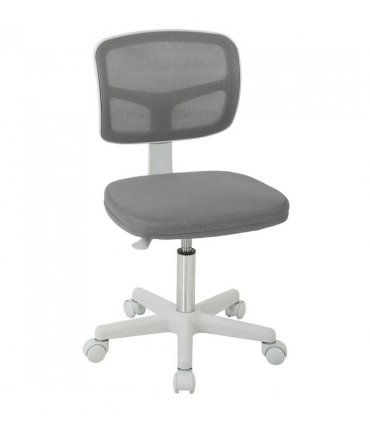 Vinsetto Small Office Chair without Arms, Ergonomic Swivel Mesh Desk Chair with Curved Back, Dark Grey