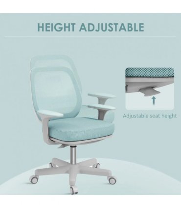 Vinsetto 44-56cm Mesh Back Office Chair - Light Green