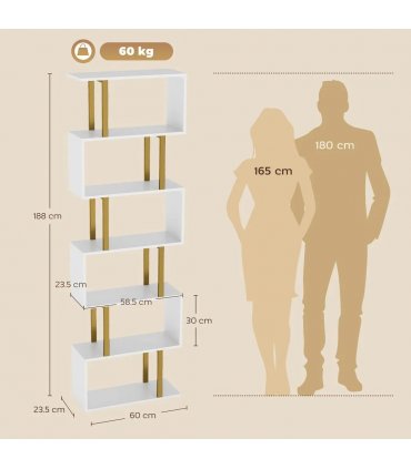 HOMCOM standing units free bookshelves industrial case bedroom