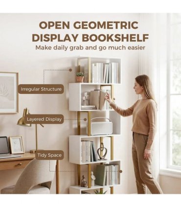 HOMCOM standing units free bookshelves industrial case bedroom