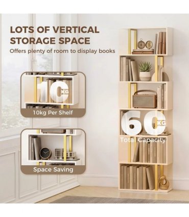 HOMCOM standing units free bookshelves industrial case bedroom