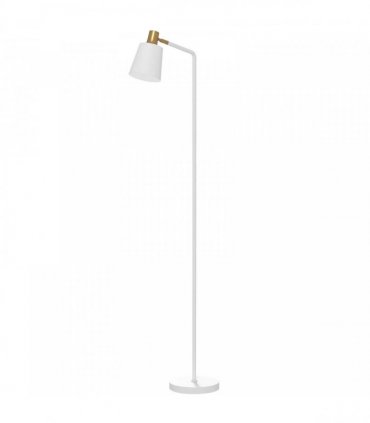 HOMCOM Modern Standing Lamp, Floor Lamp with 350° Rotatable Head for Living Room, White