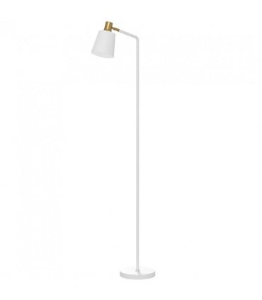 HOMCOM Modern Standing Lamp, Floor Lamp with 350° Rotatable Head for Living Room, White