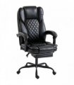 HOMCOM Executive Home Office Chair Reclining Function Footrest Computer Desk Chair High Back, Black