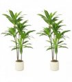 HOMCOM 150cm Lifelike Fake Tree, Artificial Dracaena Tree with Bendable Trunks, Green