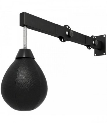 SPORTNOW Wall Mount Speed Bag, Height Adjustable Boxing Speed Bag with Manual Air Pump and Wrenches, Home Gym Workout Equipment