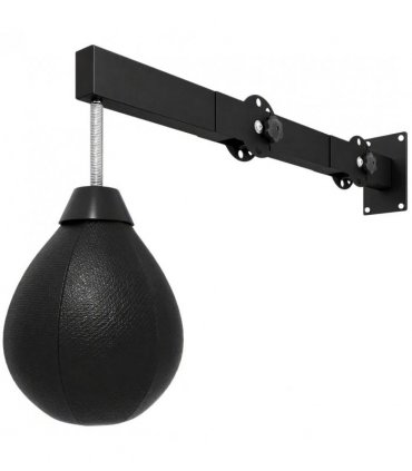 SPORTNOW Wall Mount Speed Bag, Height Adjustable Boxing Speed Bag with Manual Air Pump and Wrenches, Home Gym Workout Equipment