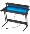 HOMCOM Two-Level LED Gaming Desk - Black
