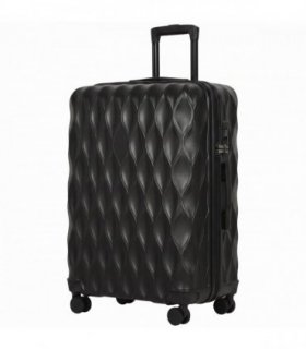 HOMCOM 28Inch Suitcase, ABS Hard Shell Checked Luggage with TSA Lock, Spinner Wheels, Telescopic Handle, Black