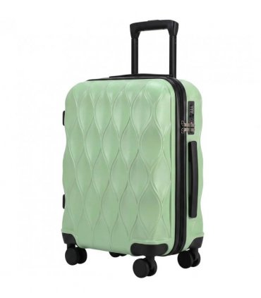 HOMCOM 20Inch Suitcase, ABS Hard Shell Carry On Luggage with TSA Lock, Spinner Wheels, Telescopic Handle, Green