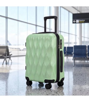 HOMCOM 20Inch Suitcase, ABS Hard Shell Carry On Luggage with TSA Lock, Spinner Wheels, Telescopic Handle, Green
