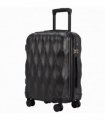 HOMCOM 20Inch Suitcase, ABS Hard Shell Carry On Luggage with TSA Lock, Spinner Wheels, Telescopic Handle, Black