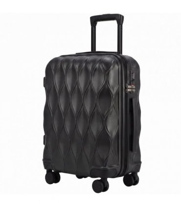HOMCOM 20Inch Suitcase, ABS Hard Shell Carry On Luggage with TSA Lock, Spinner Wheels, Telescopic Handle, Black