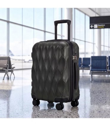 HOMCOM 20Inch Suitcase, ABS Hard Shell Carry On Luggage with TSA Lock, Spinner Wheels, Telescopic Handle, Black