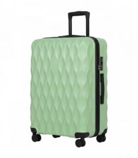 HOMCOM 28Inch Suitcase, ABS Hard Shell Checked Luggage with TSA Lock, Spinner Wheels, Telescopic Handle, Green