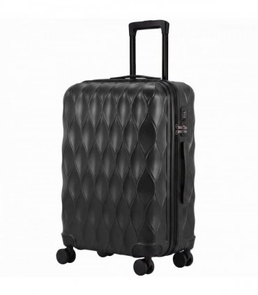 HOMCOM 2-Piece Luggage Set, ABS Hard Shell Carry On Suitcase Set with TSA Lock, Spinner Wheels, 12/20 inch, Black
