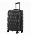 HOMCOM 2-Piece Luggage Set, ABS Hard Shell Carry On Suitcase Set with TSA Lock, Spinner Wheels, 12/20 inch, Black