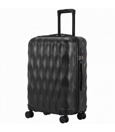 HOMCOM 2-Piece Luggage Set, ABS Hard Shell Carry On Suitcase Set with TSA Lock, Spinner Wheels, 12/20 inch, Black