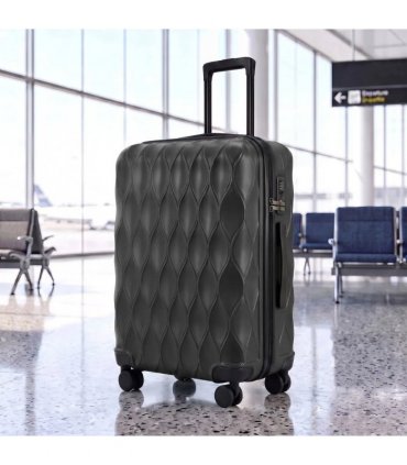HOMCOM 2-Piece Luggage Set, ABS Hard Shell Carry On Suitcase Set with TSA Lock, Spinner Wheels, 12/20 inch, Black