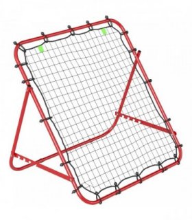 HOMCOM Adjustable Rebounder Net Kickback Target Goal for Teens Adults Training, Red