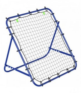 HOMCOM Adjustable Rebounder Net Kickback Target Goal for Teens Adults Training, Blue