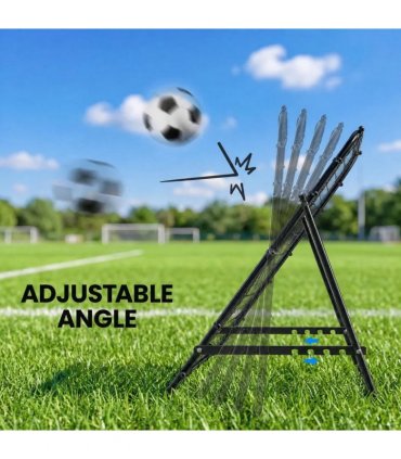 HOMCOM Adjustable Rebounder Net Kickback Target Goal for Teens Adults Training, Black