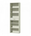 HOMCOM Bookcase Narrow Tall Space-Saving Bookshelf Drawer Open Shelves 60 x 24 x 182 cm Light Green