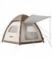 Outsunny Inflatable Camping Tent with Rainfly, 2-3 Man Air Tent 3000mm Waterproof Blow Up Tents, Cream