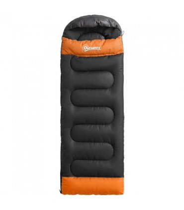 Outsunny Sleeping Bag for Adults, Lightweight & Compact Sleeping Bag, 3 Seasons, Grey