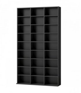 HOMCOM 835 CD/500 DVD Storage Unit, Blu-ray Media Storage Shelf with 27 Compartments and 21 Adjustable Shelves, Black