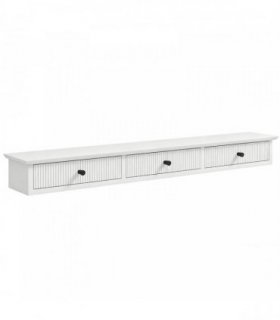 HOMCOM Shelf Wall-Mounted Storage Shelf Shelving Unit MDF 93 x 15 x 10 cm Entryway Kitchen Living Room, White