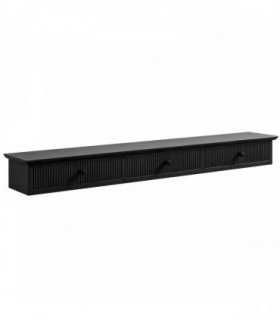 HOMCOM Shelf Wall-Mounted Storage Shelf Shelving Unit MDF 93 x 15 x 10 cm Entryway Kitchen Living Room, Black