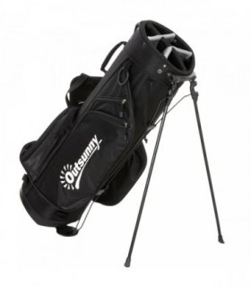 Outsunny Golf Stand Bag 6 Way Full-Length Dividers, Waterproof Golf Bag with 5 Pockets, Grey