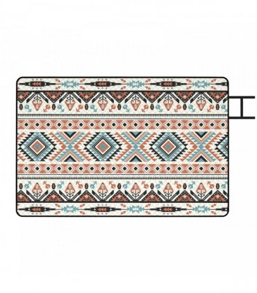 Outsunny Picnic Blanket, 300x200CM Large Beach Blanket Outdoor Picnic Mat with Integrated Strap for Camping, Mix-Colour