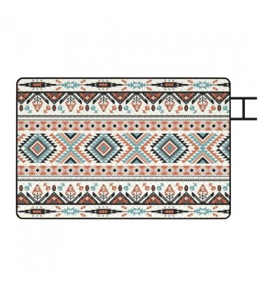 Outsunny Picnic Blanket, 300x200CM Large Beach Blanket Outdoor Picnic Mat with Integrated Strap for Camping, Mix-Colour